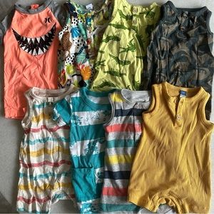 Bundle of 9 baby boy rompers 0-3 & 3-6